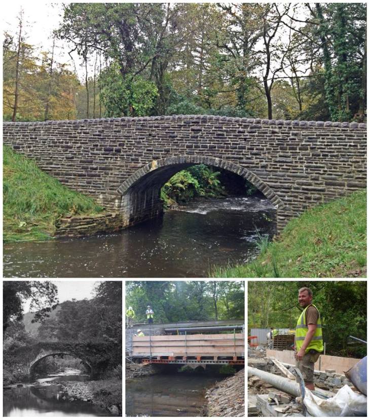 Restoration of Llewelyn Bridge Collage 2013 by Meryl Thomas